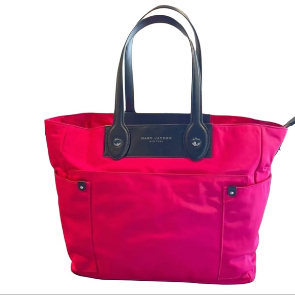 Marc Jacobs Hot PINK Tote/Diaper Bag with Black Accents New with Tag